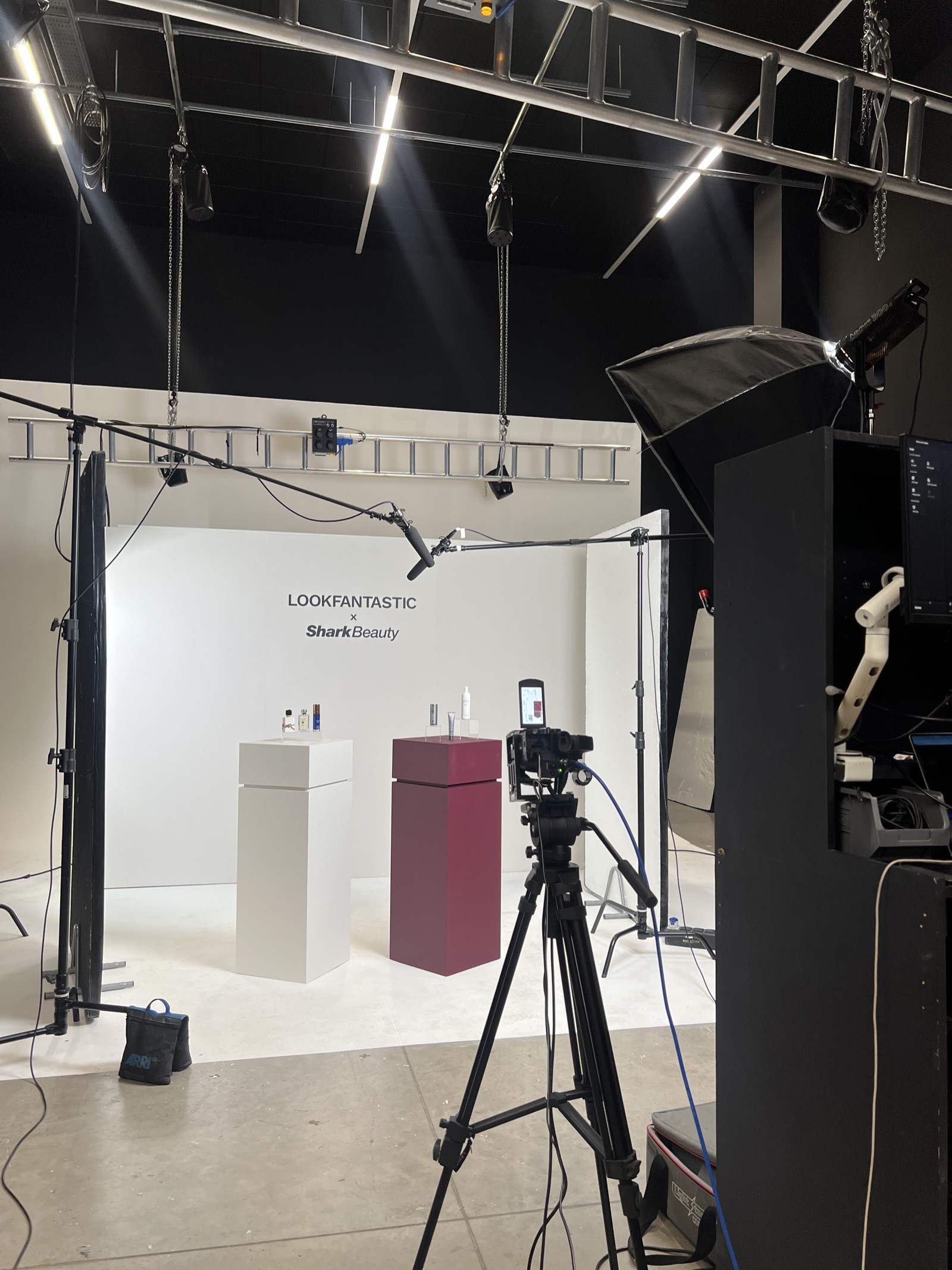 Behind the scenes on a LOOKFANTASTIC LIVE set