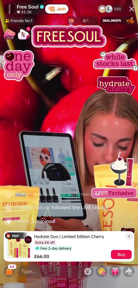 Free Soul daily TikTok LIVE broadcast
